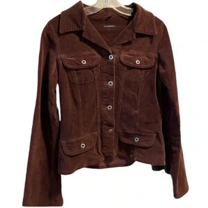 Vintage Blujeanious fitted brown corduroy jacket size medium